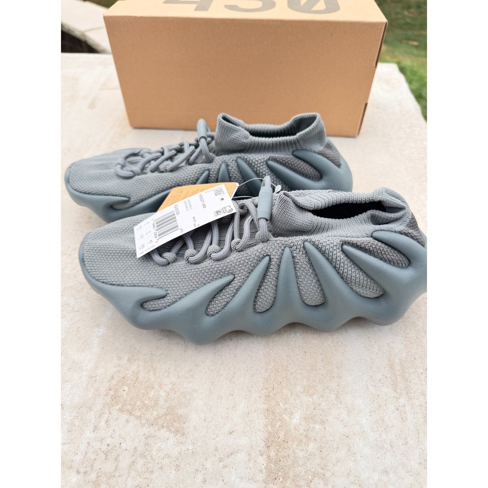 adidas Yeezy 450 Lace Up Mens Grey Sneakers Casual Shoes IG5530 Size 8.5 NEW